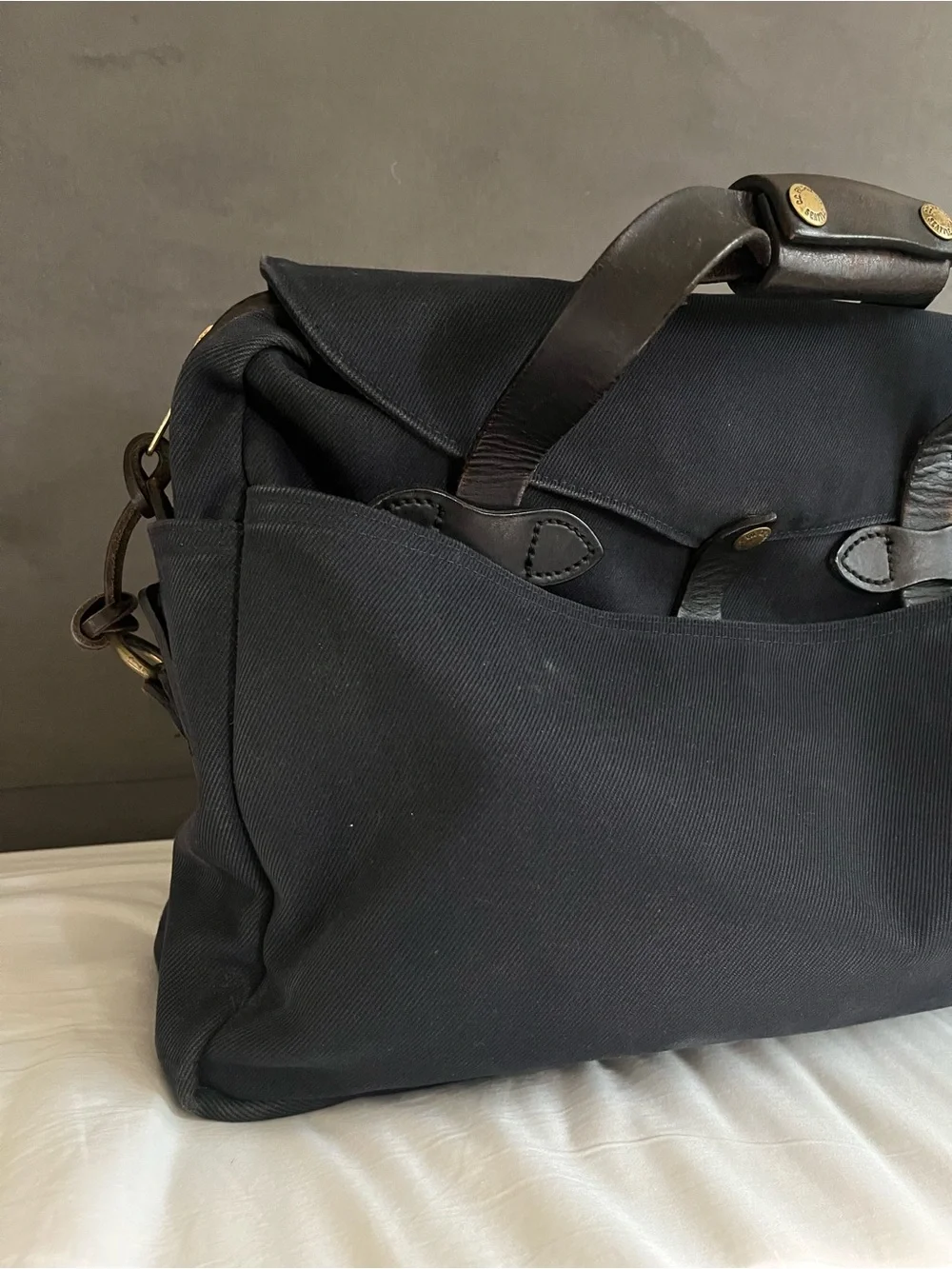 Filson 70257 Rugged Twill Briefcase Computer Bag In Navy